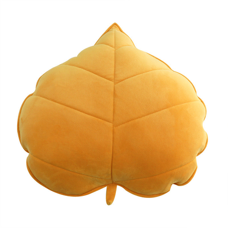 Oreillers De Canapé -Coussin "Feuille Douceur" en Forme de Feuille 3D