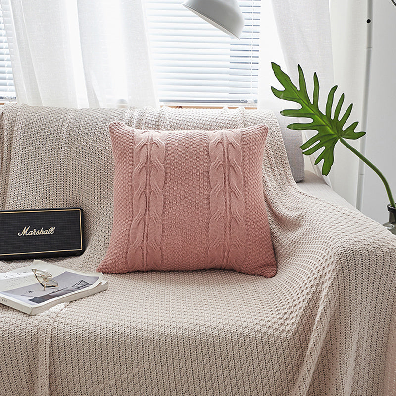 Oreillers De Canapé -Housse de Coussin en Laine "Tricot Nordique"