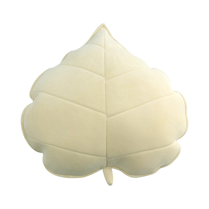 Oreillers De Canapé -Coussin "Feuille Douceur" en Forme de Feuille 3D