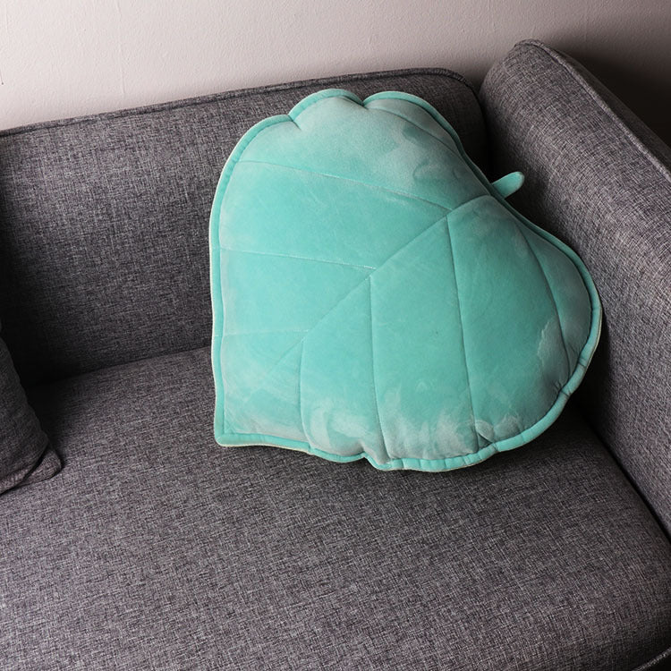 Oreillers De Canapé -Coussin "Feuille Douceur" en Forme de Feuille 3D