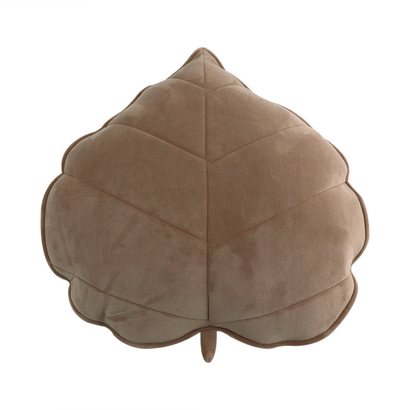 Oreillers De Canapé -Coussin "Feuille Douceur" en Forme de Feuille 3D